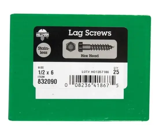 1/2 In. X 6 In. L Hex Stainless Steel Lag Screw 25 Pk