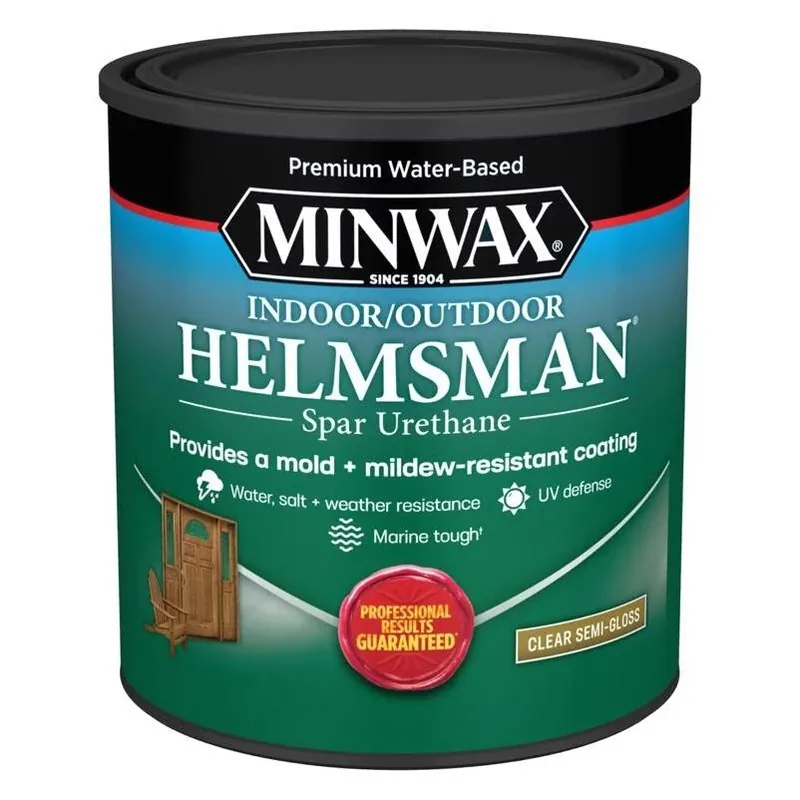 Helmsman Water‑based Semi‑gloss Clear Spar Urethane – 1 qt Protective Finish