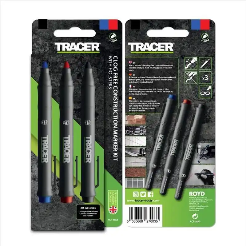 6‑inch Assorted Plastic Marker Set – 3‑pack