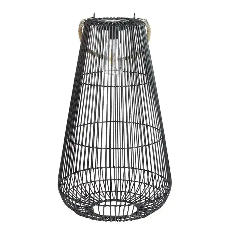 21.5‑inch Black Plastic Outdoor Lantern