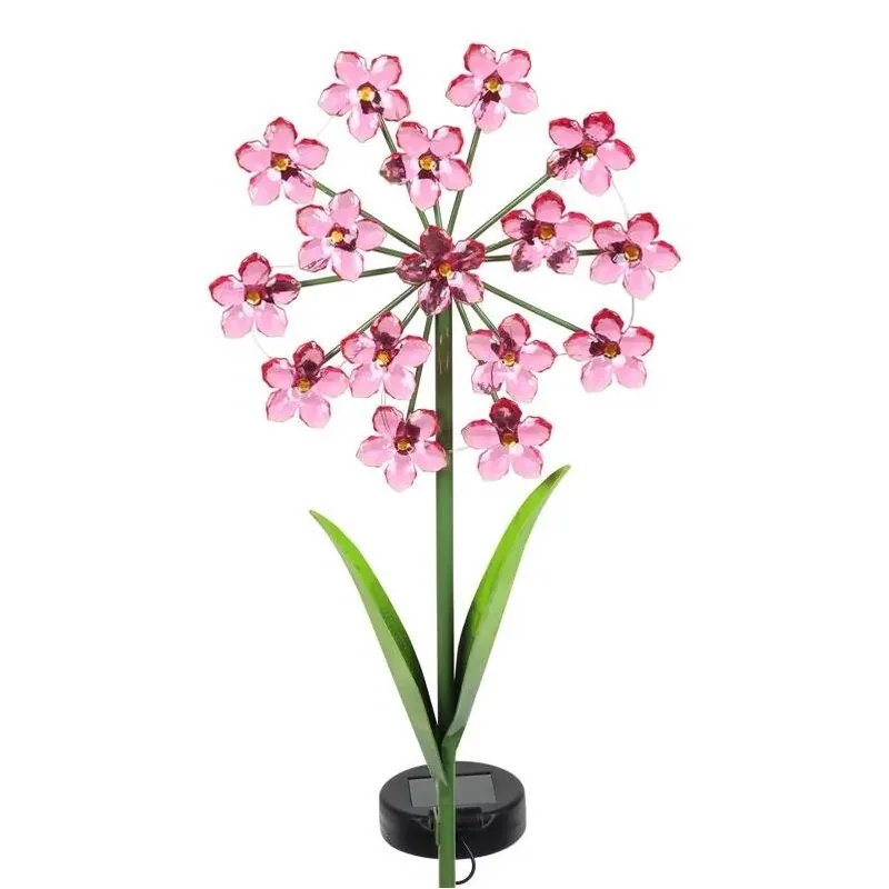 31‑inch Pink Acrylic & Metal Garden Stake – Decorative Outdoor Flower Pole