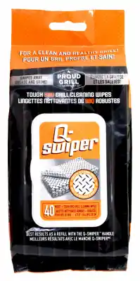 Q-swiper Grill Cleaner 8 In. L X 6 In. W 40 Pc