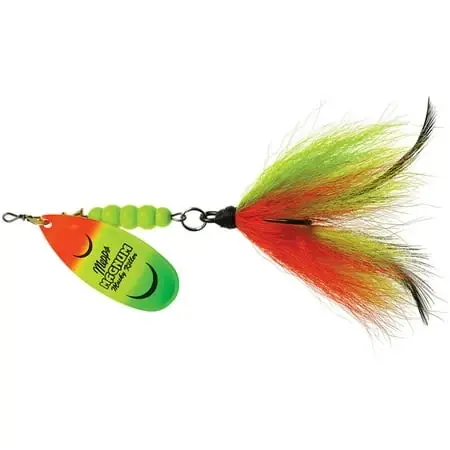 Mepps Magnum Musky Killer Single Treble Hot Firetiger Fishing Lure