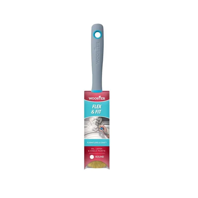 Flex & Fit 2" Soft Round Synthetic Paint Brush – Rubber Grip