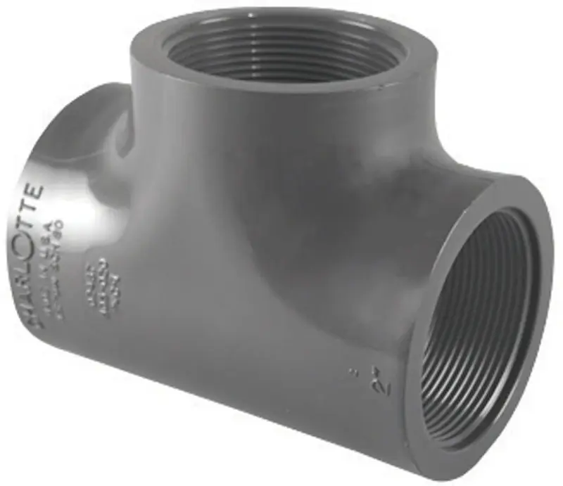 Schedule 80 1-1/4 In. Fpt X 1-1/4 In. D Fpt Pvc Tee 1 Pk