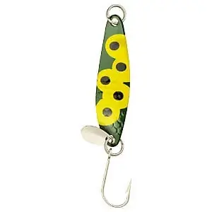 1051-002-0074 2 Inch Needlefish Trolling Spoon Frog/brass Back