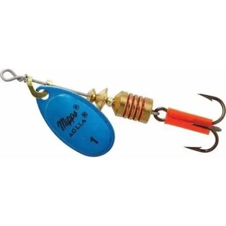 Aglia Original Plain Spinner 1/8 Oz. Blue Platinum Fishing Lure