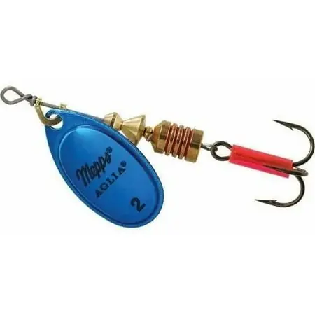 Aglia Original Plain Spinner - 1/6 Ounce - Blue Platinum Finish