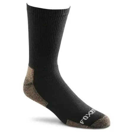 Men‘s Medium Weight Crew Socks Xlarge Black - 3 Pair Pack