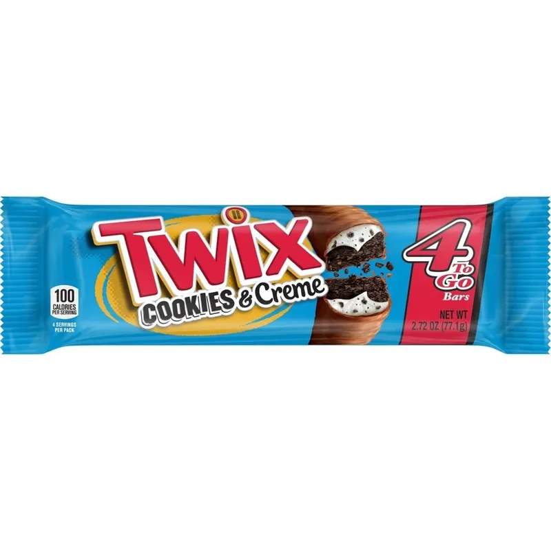 Cookies & Creme Chocolate Cookie Bar Candy, 2.87 Ounce Size