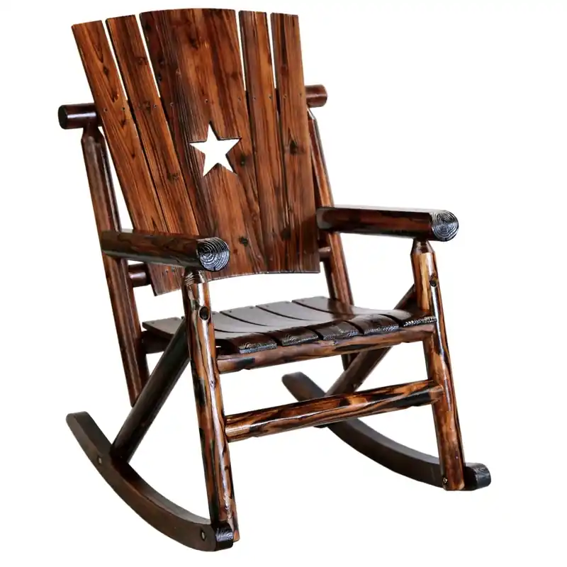 Char-log Star Cutout Single Rocking Chair Tx 93615
