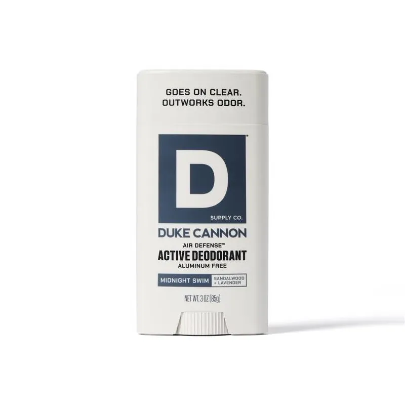 Duke Cannon Midnight Swim 3 oz Natural Deodorant – Aluminum‑free Charcoal & Aloe Formula