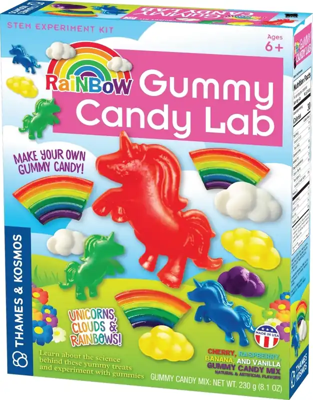 Rainbow Gummy Candy Lab Science Experiment Kit - Unicorns, Clouds & Rainbows