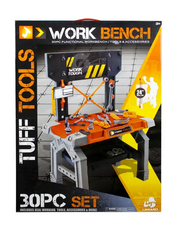 Tuff Tools 30 Piece Work Bench Set - Multi Color For Kids