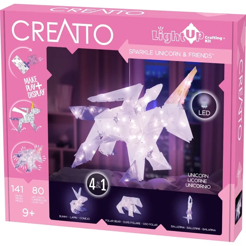 Creatto Sparkle Unicorn & Friends Light-up Crafting Kit