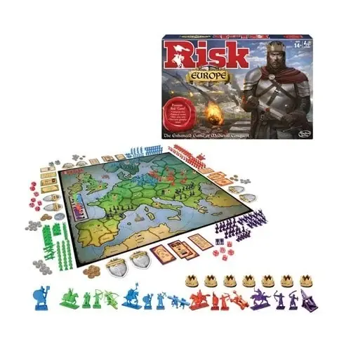 Risk Europe Board Game - Tactical Strategy Game For 2-5 Players