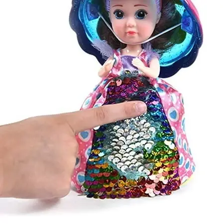 Cupcake Surprise Scented Princess Doll - Rainbow Sequin Edition