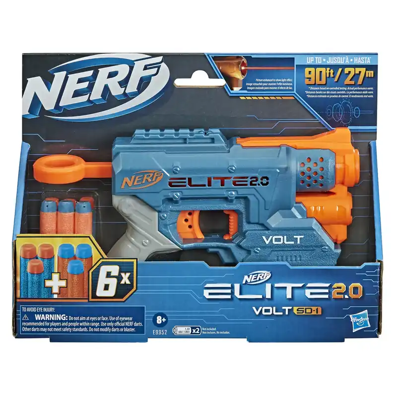 Nerf Elite 2.0 Volt Sd-1 Blaster With 6 Darts And Tactical Rails