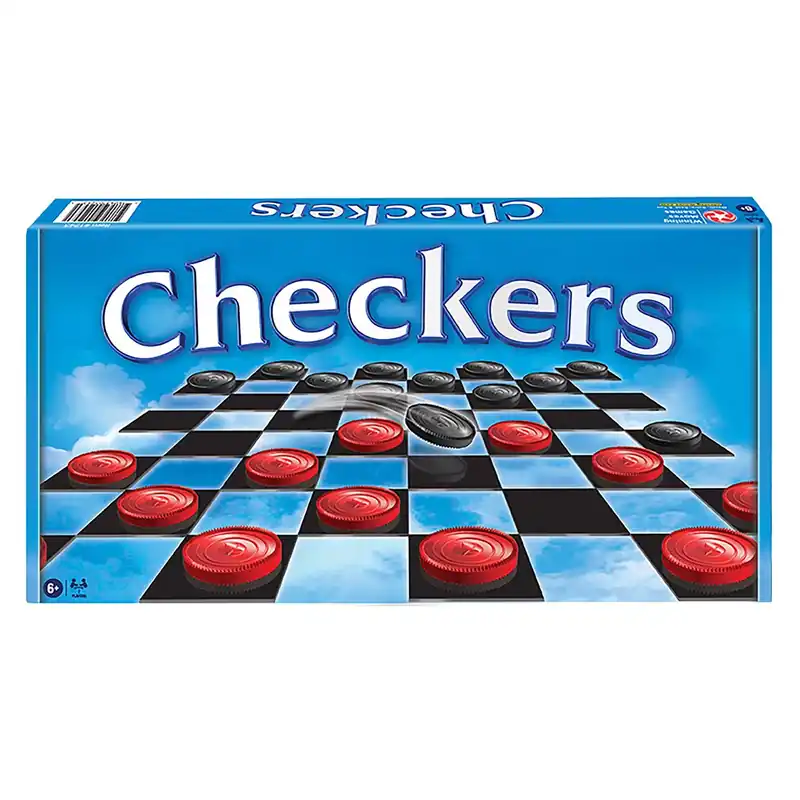 Checkers Board Game Black And Red 25 Pieces Classic Family Game