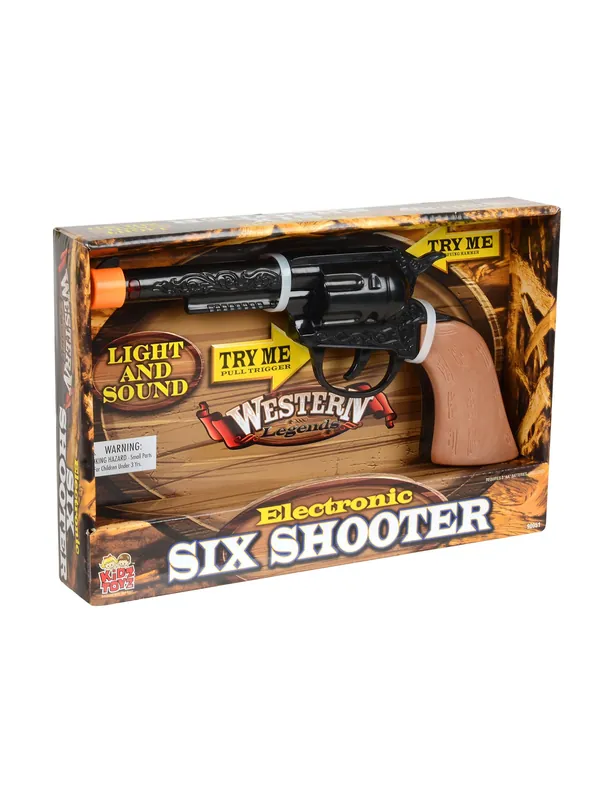Western Legends Electronic Six Shooter Toy - Brown - Model Kt-1234