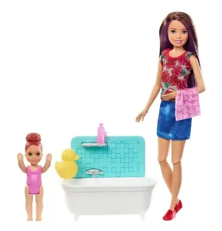 Barbie Skipper Babysitters Inc Doll & Bath Time Playset - Fxh05