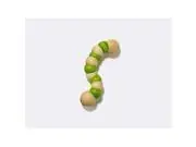 Wooden Earthworm Toy - Green Rubberwood Educational Toy For Skill Development