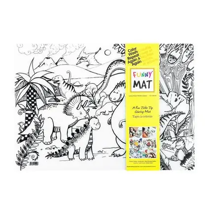 ® Medium Coloring Mat, Washable & Reusable - Jurassic Theme