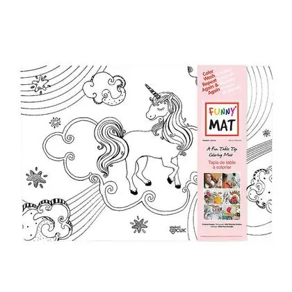 ® Medium Coloring Mat, Washable And Reusable - Unicorn Design