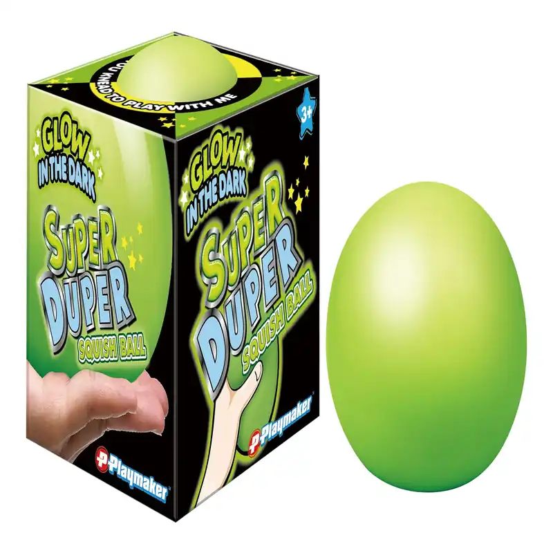 Super Duper Glow In The Dark 4 Inch Squish Dough Ball