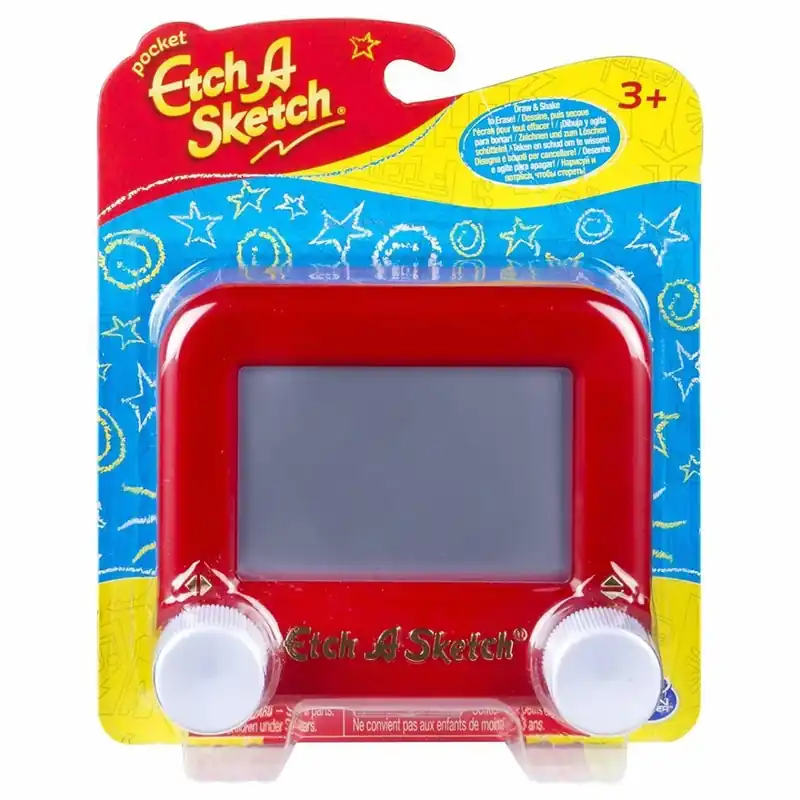 Etch A Sketch Pocket Drawing Toy Red/white Classic Design