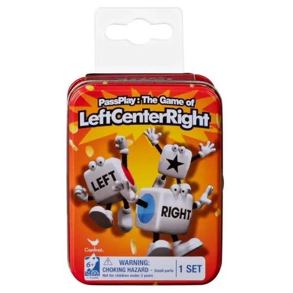 Left Right Center Classic Dice Game In Portable Tin