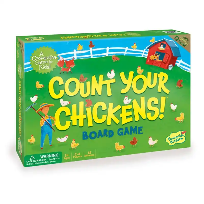Count Your Chickens Cooperative Board Game For Kids Ages 3-7, 2-4 Players
