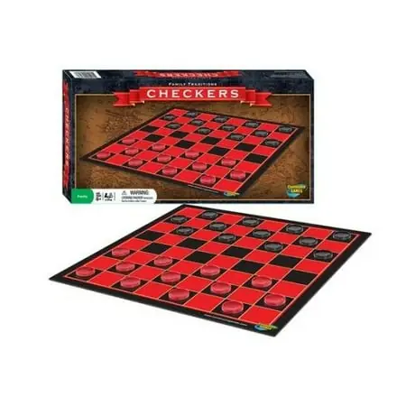 Family Traditions Checkers Board Game By Continuum Games - Model 1604