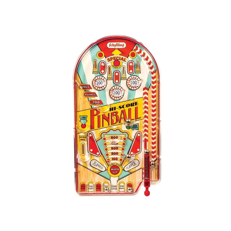 Hi Score Multicolored Pinball Game - Classic Handheld Entertainment