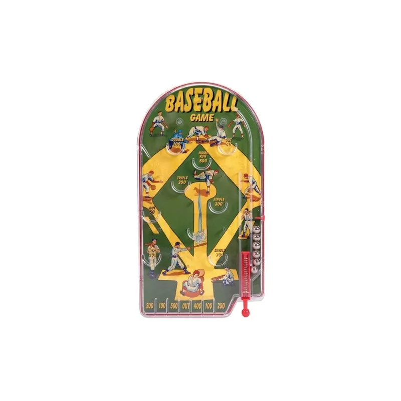 Schylling Homerun Pinball Game With Multicolored Tin Design