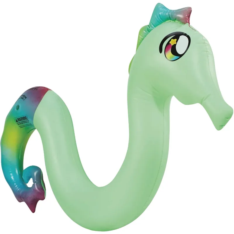 72 Inch Seahorse Ride-on Inflatable Noodle Water Toy - Multi-color Pvc Float