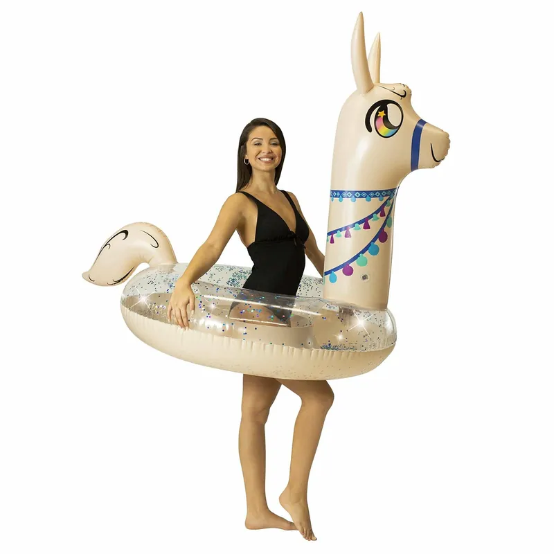 48" Glitter Llama Tube
