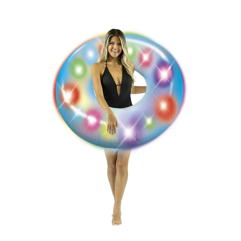 Poolcandy Multicolored Pvc Inflatable 48 Inch Led Floating Tube