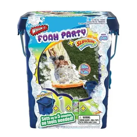 Foam Party Slip‘n Slide - Single Lane Water Slide For Outdoor Fun