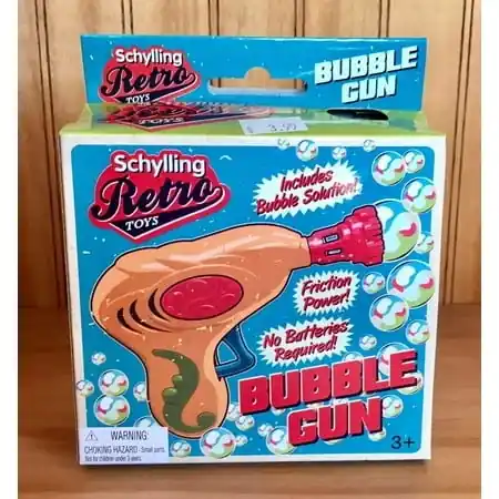 Retro Bubble Gun With Colorful Bubbles And Easy Grip Handle