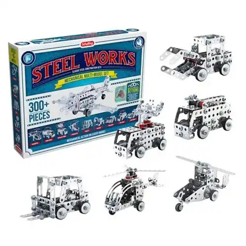 Steel Works Mechanical Multi-model Set 300 Pcs. - Building Set By Schylling
