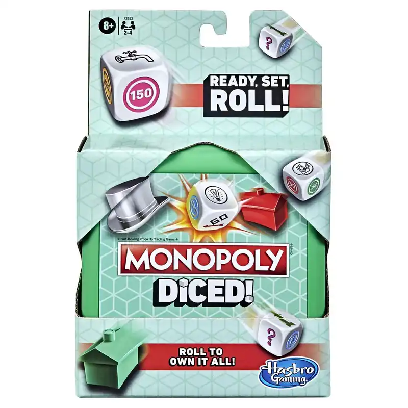 Hasbro Monopoly Diced Game Travel Board Game Multicolored