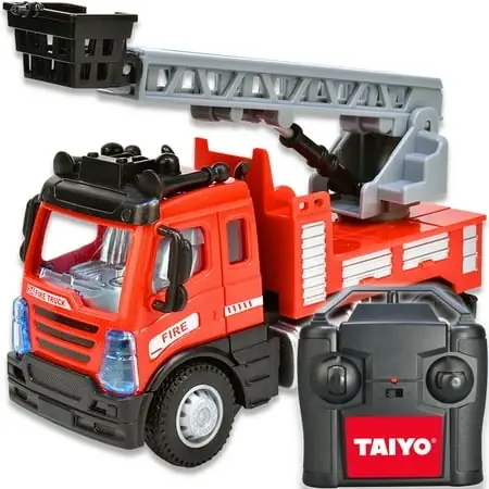 Remote Control Fire Truck - 2.4ghz Full Function For Ages 6+ - Red