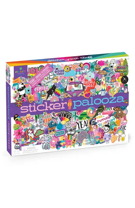 Girl‘s Sticker Palooza Craft Kit - Over 1500 Trendy Stickers For Creative Fun