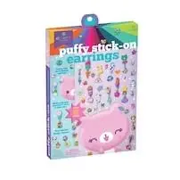 Puffy Stick-on Earrings Set - Multi-color Fun For Kids