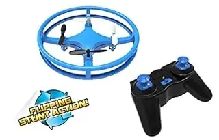 Skylighter Disc Stunt Quadcopter Drone With Remote Control - Blue Model Mspskyb