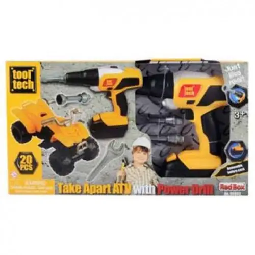 Take Apart Power Drill Set With Led Worklight And Interchangeable Bits For Atv