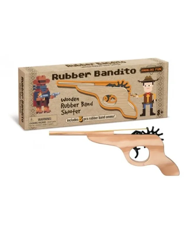 Rubber Band Gun - Classic Design With Rubber Bands Included