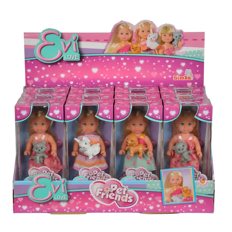 Evi Love Pet Friends Doll And Animal Play Set With 6 Inch Doll And Critter