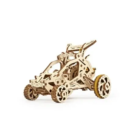 Ugears 80 Pcs Mini Buggy Wooden Mechanical Model For Self Assembly